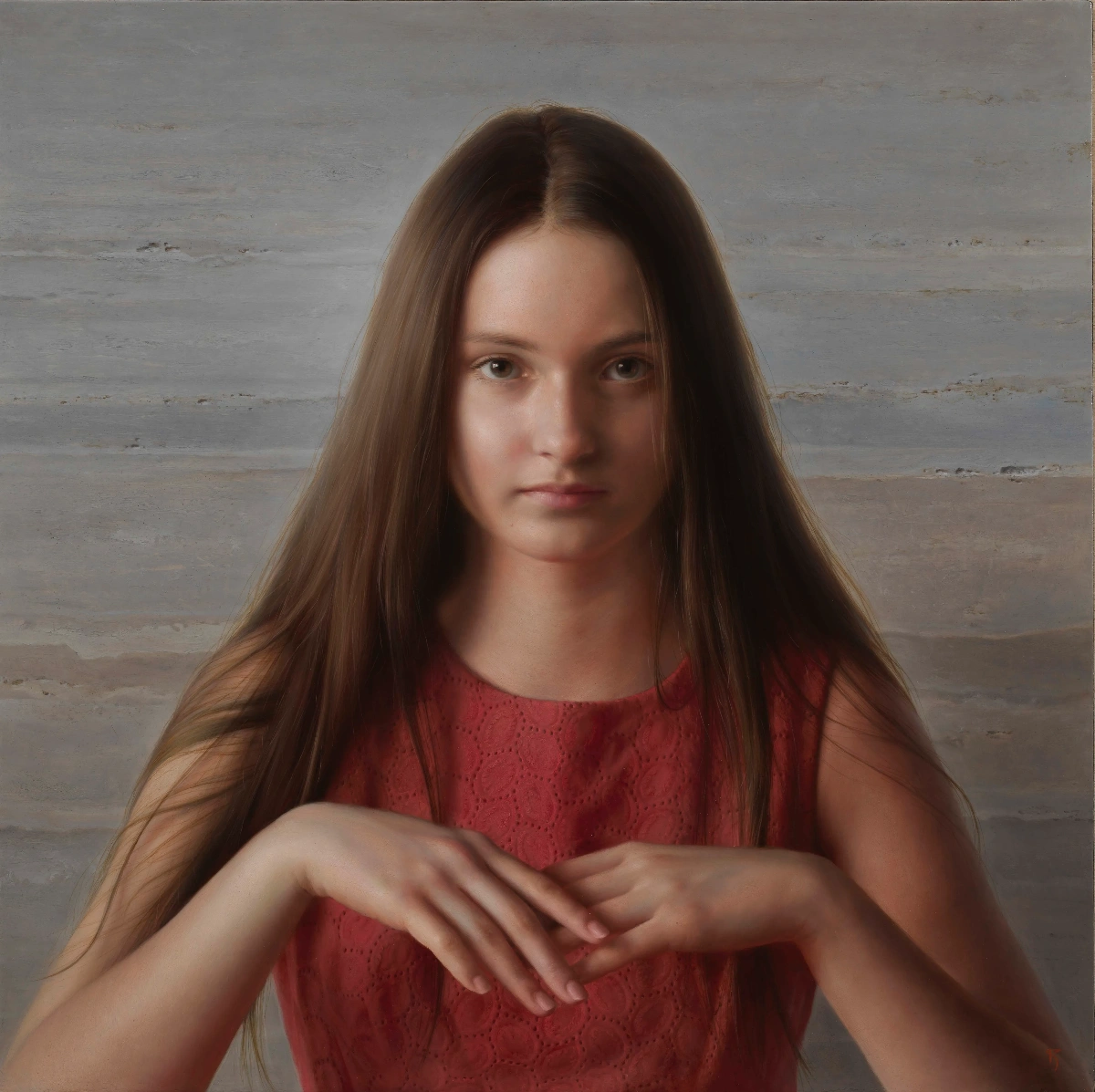 塩谷亮作品《ウクライナの少女》2023年 - 戦争という社会的背景を反映した近年の代表作